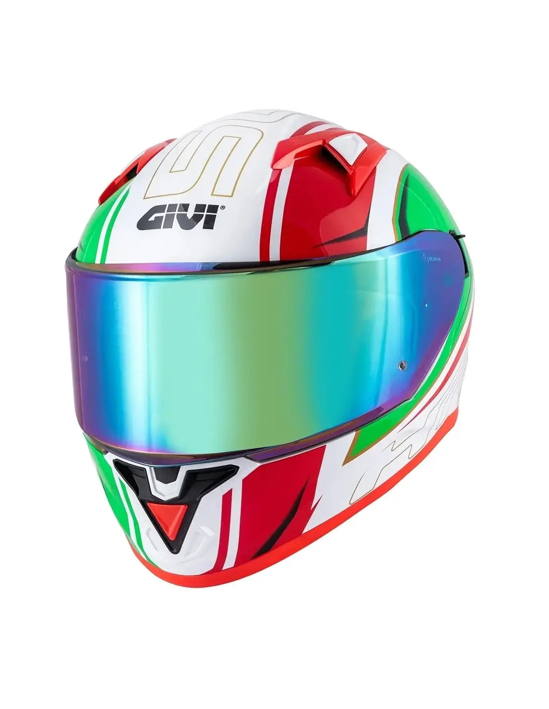 GIVI CASCO FULL 506/STOCCARDA.D/BLADES BLANCO/VERDE/ROJO - SECURTEX MOTOR S.L (t/a MaximoMoto)