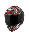 Casco 508 Motor Full Face Lady Racer Negro Titan rojo 