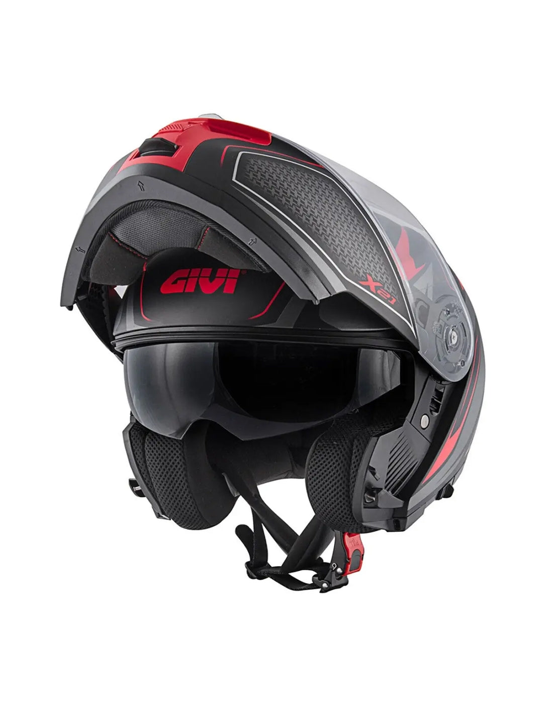 GIVI CASCO MOD X21/CHALLENGER C/PL.D/SHIVER NEGRO-MT/ROJO - SECURTEX MOTOR S.L (t/a MaximoMoto)