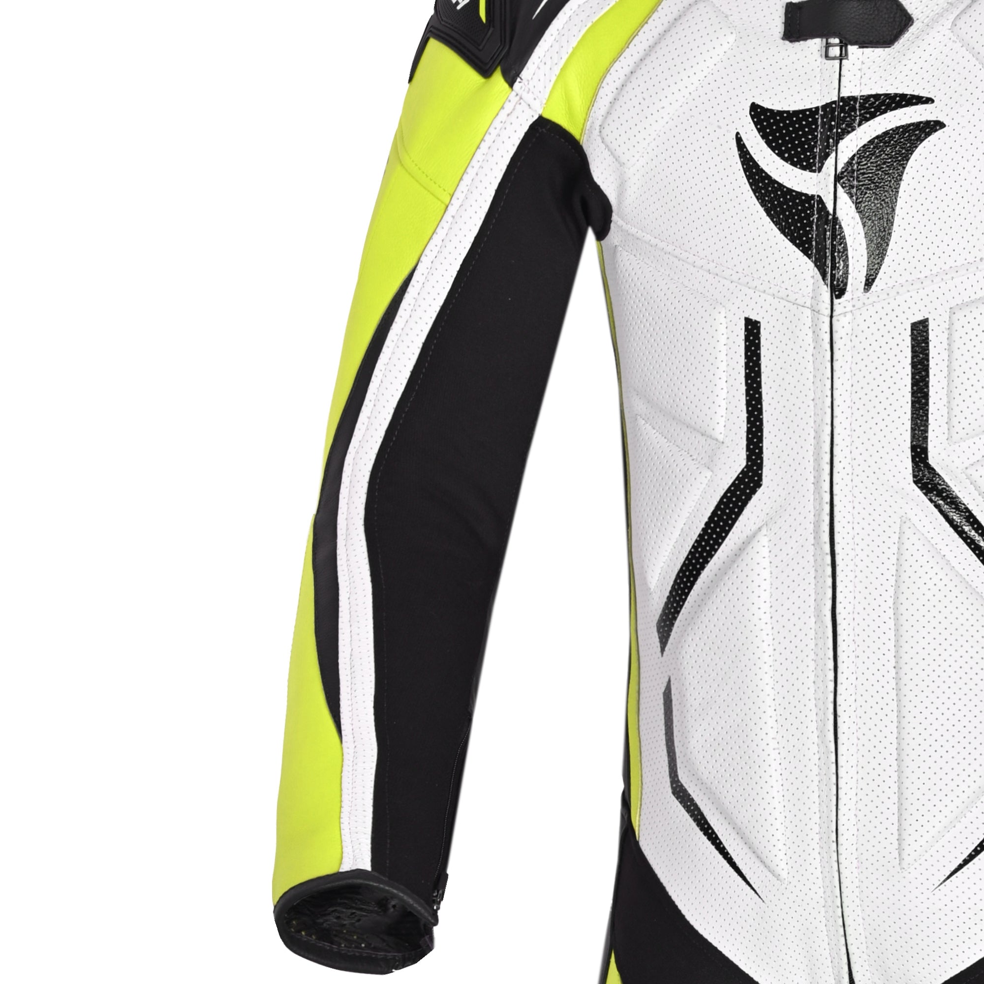 R-TECH -Mono 1 PC Defender GP Blanco/Negro/Amarillo Fluor - SECURTEX MOTOR S.L (t/a MaximoMoto)