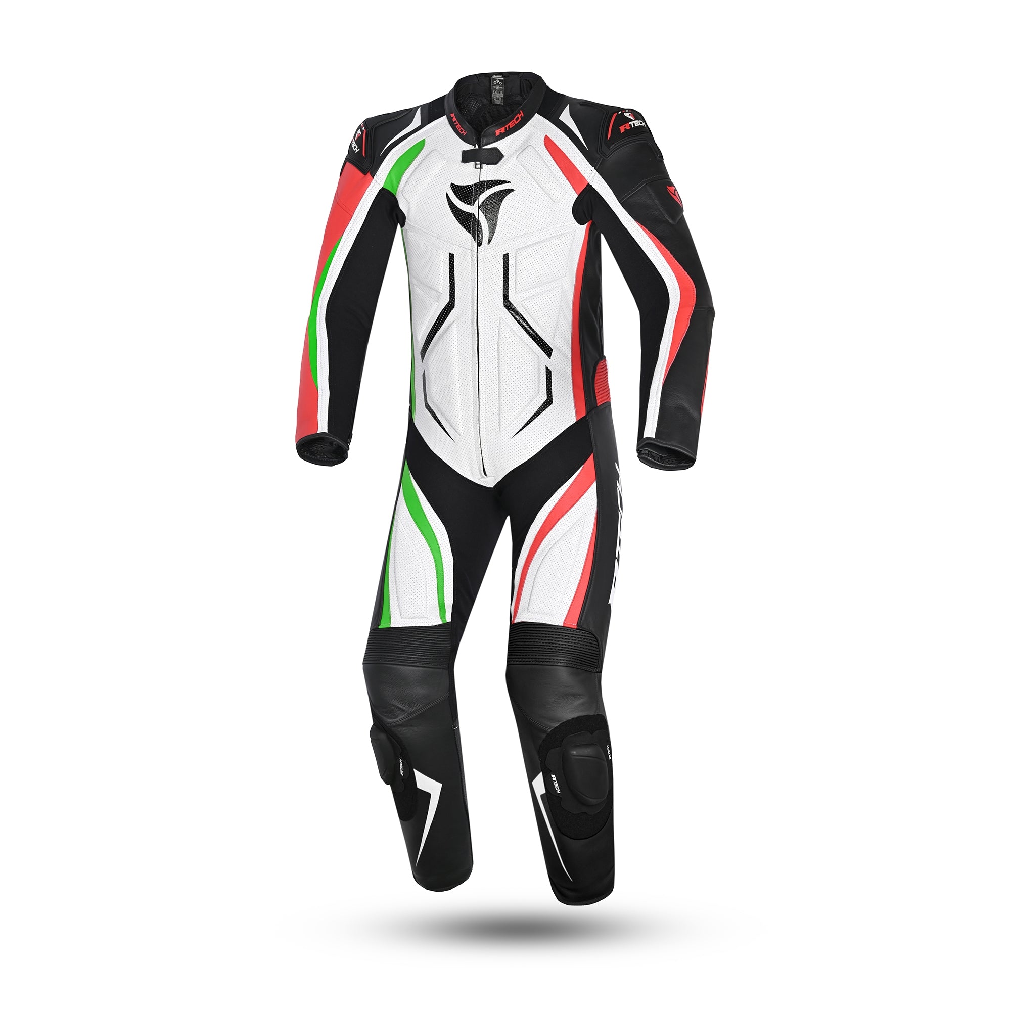 R-TECH -Mono 1 PC Defender GP Blanco/Negro/Rojo/Verde - SECURTEX MOTOR S.L (t/a MaximoMoto)