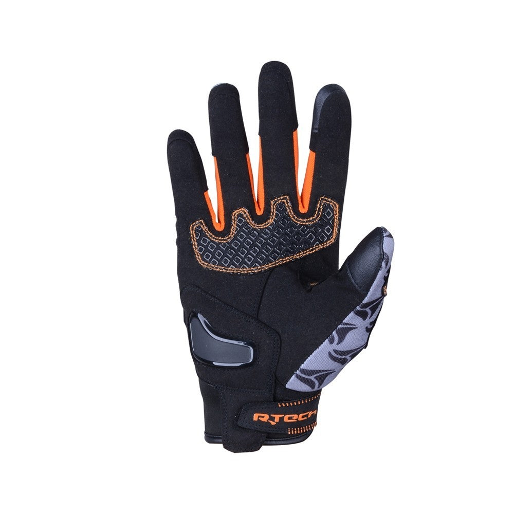 R-TECH - Guante Textil Leopard Negro/Naranja - SECURTEX MOTOR S.L (t/a MaximoMoto)