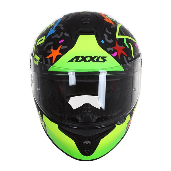 AXXIS-CASCO FF112C DRAKEN S CRAZY A3 AMARILLO FLUOR MATE - SECURTEX MOTOR S.L (t/a MaximoMoto)