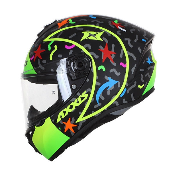 AXXIS-CASCO FF112C DRAKEN S CRAZY A3 AMARILLO FLUOR MATE - SECURTEX MOTOR S.L (t/a MaximoMoto)