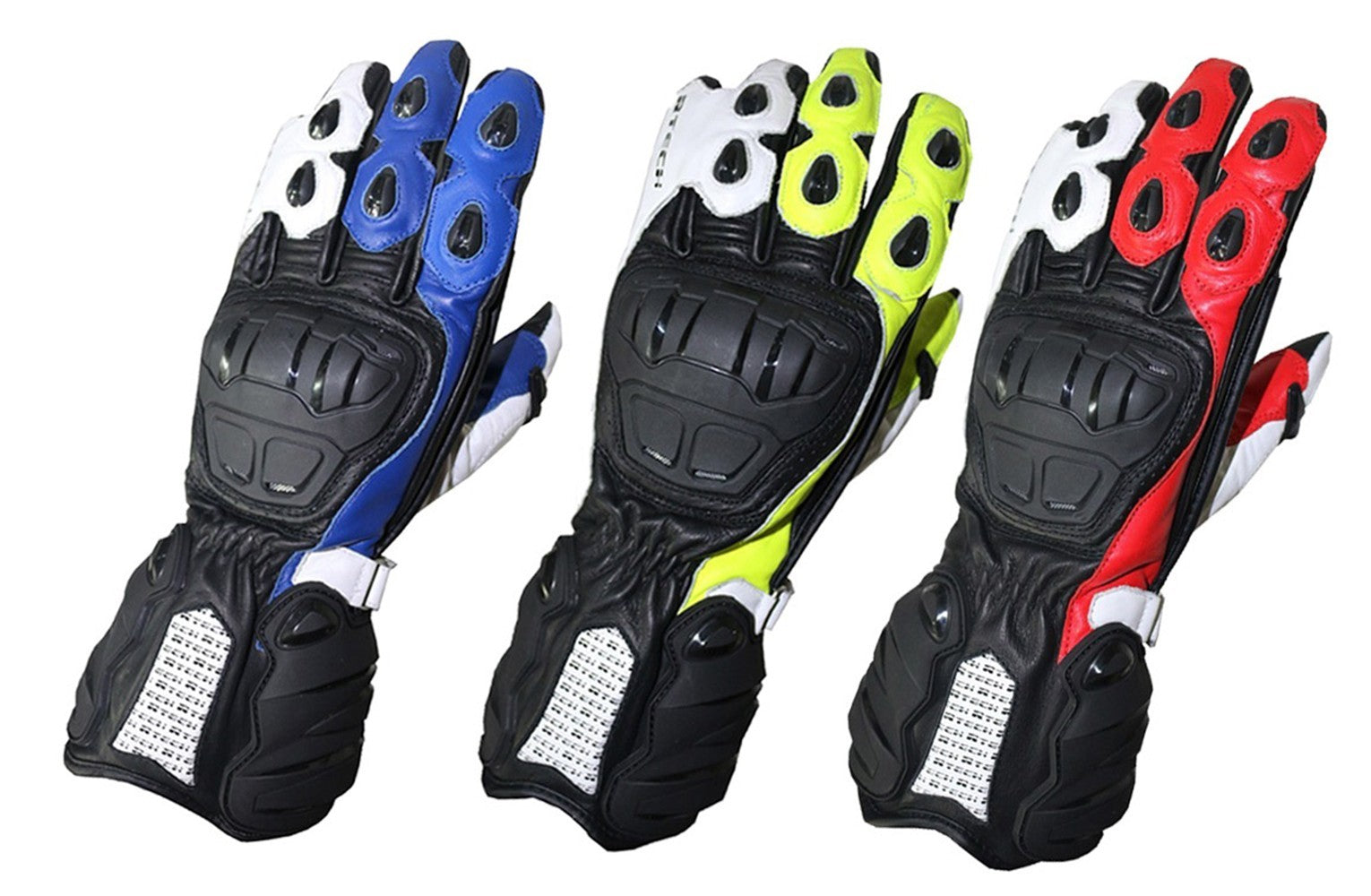 R-TECH - Guante Piel Hawk Negro/Rojo