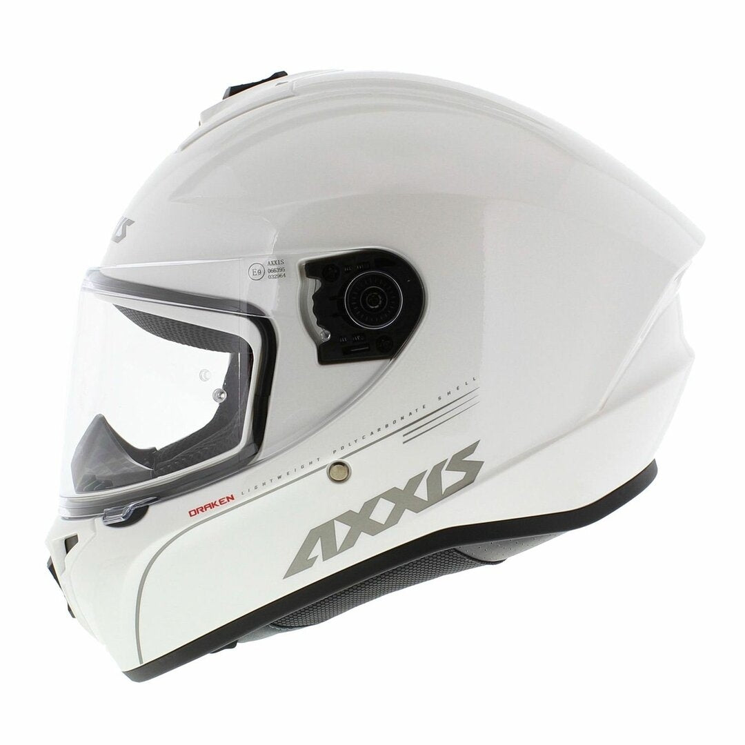 AXXIS-CASCO FF112C DRAKEN S SOLID V.2 A10 BLANCO PERLA BRILLO