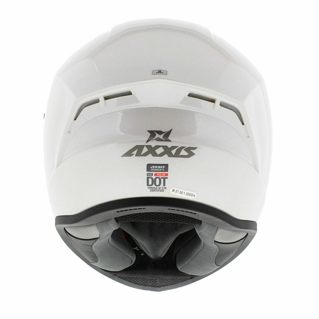 AXXIS-CASCO FF112C DRAKEN S SOLID V.2 A10 BLANCO PERLA BRILLO