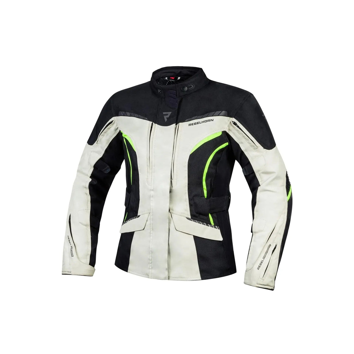 REBEL HORN - TEXTILE JACKET HIKER III LADY BLACK/GREY/YELL - SECURTEX MOTOR S.L (t/a MaximoMoto)