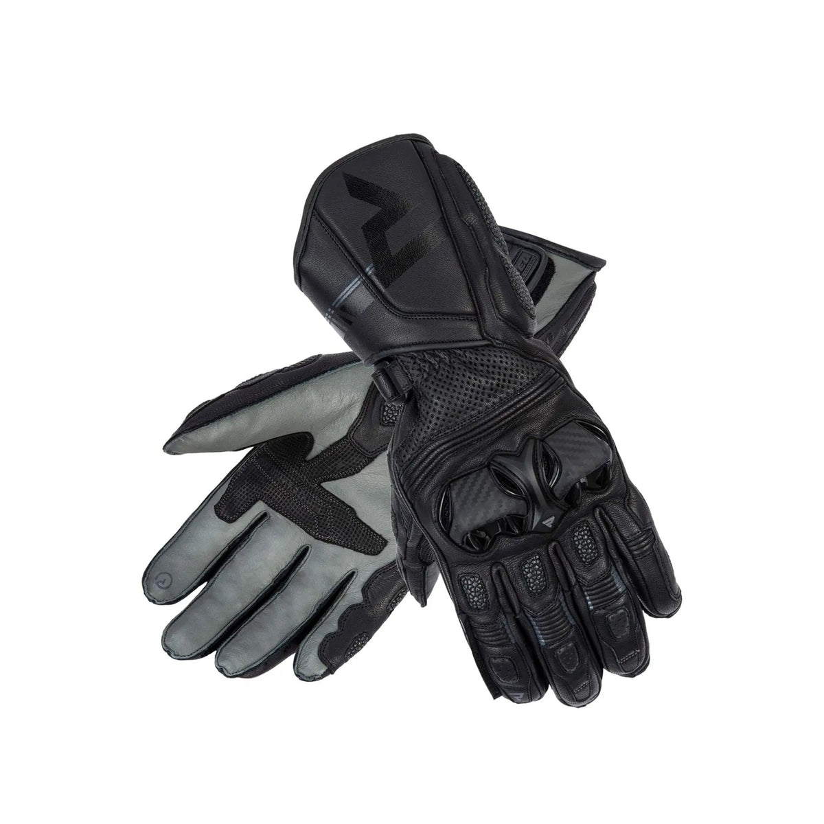 REBEL HORN - GUANTES PIEL ST LONG BLACK/GREY - SECURTEX MOTOR S.L (t/a MaximoMoto)