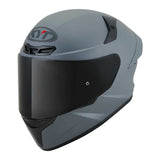 KYT TT Course Plain Matt Grey Road Crash Casco integral de moto