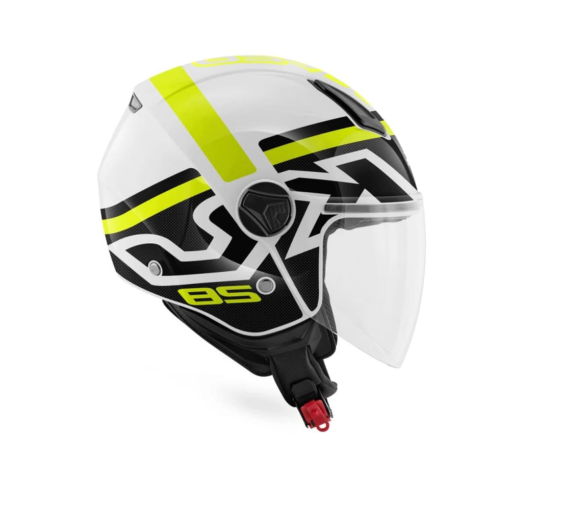 KAPPA KV28 EVO VGD Moto Ciudad Montar Casco Blanco Negro Amarillo - CASCO