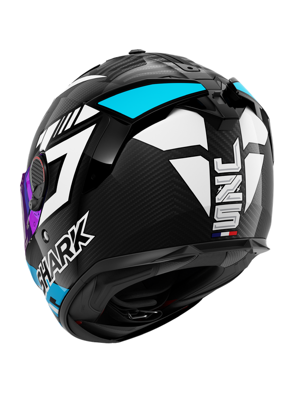 SHARK CASCO SPARTAN GT PRO CARBON ZARCO TRACK RACER Carbono Blanco Azul