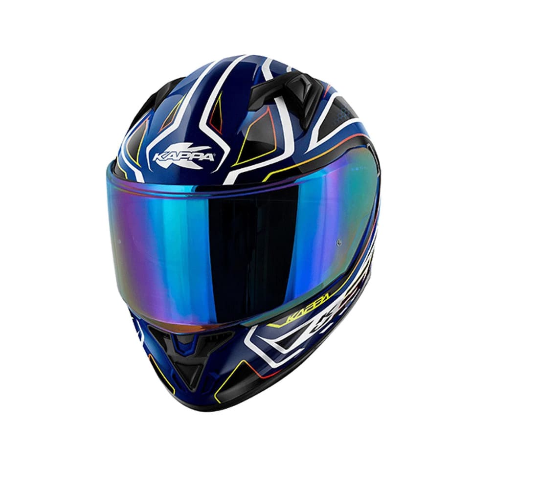 KAPPA KV56 Moto Integral Casco Neon Negro Azul - CASCO