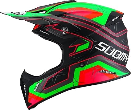 SUOMY-CASCOS X-WING SUBATOMIC MATT BLACK/GREEN - SECURTEX MOTOR S.L (t/a MaximoMoto)
