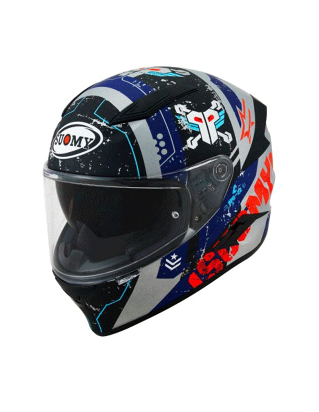 SUOMY-CASCOS SPEEDSTAR TACTIC MATT SILVER/RED - SECURTEX MOTOR S.L (t/a MaximoMoto)