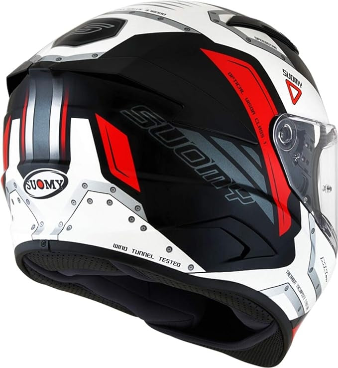 SUOMY-CASCOS SPEED STAR AIRPLANE WHITE/RED - SECURTEX MOTOR S.L (t/a MaximoMoto)