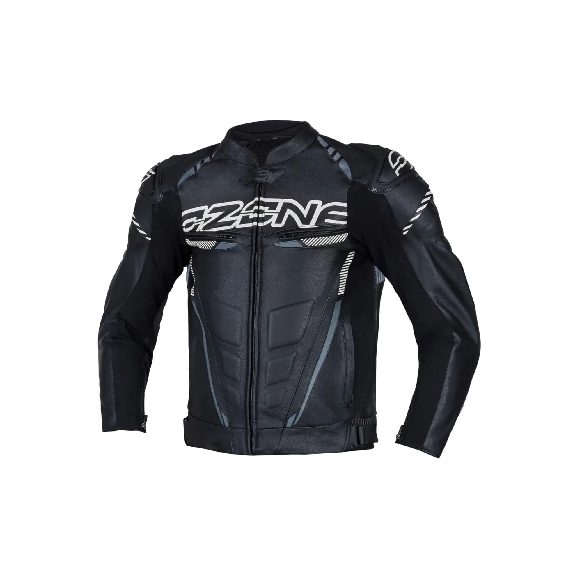 OZONE - Chaqueta Piel  RS600 BLACK/GREY - SECURTEX MOTOR S.L (t/a MaximoMoto)