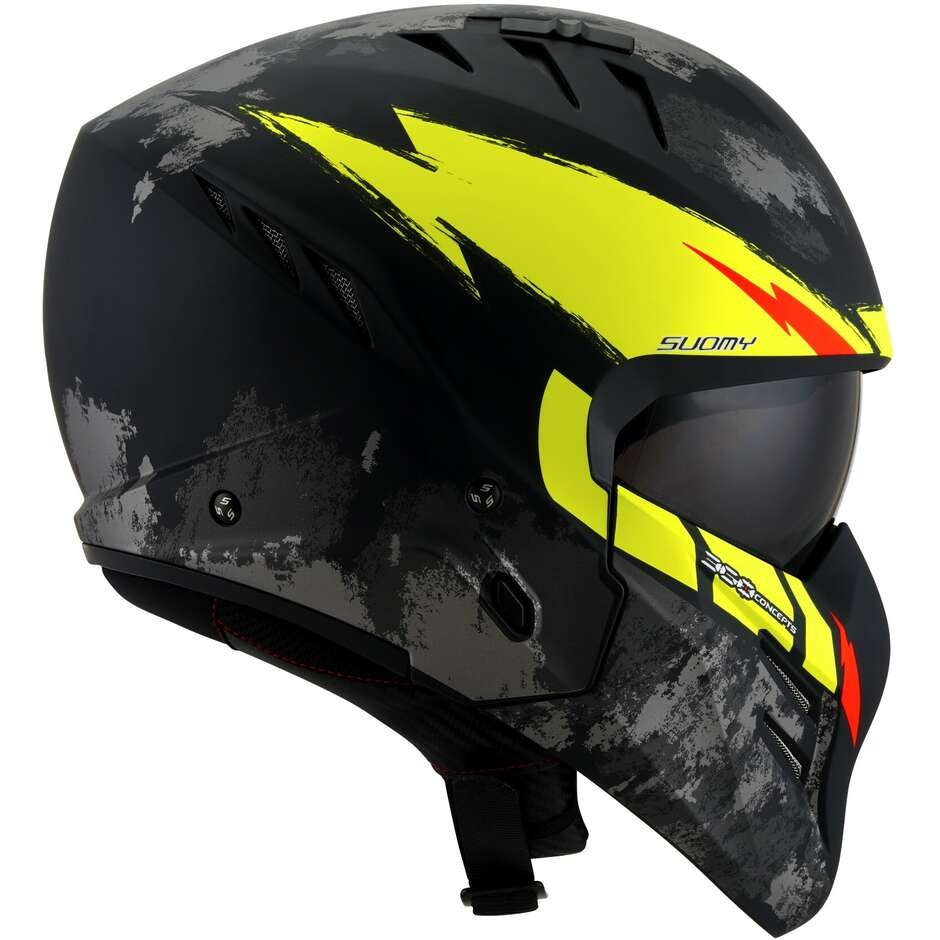 SUOMY-CASCOS ARMOR HI VOLT MATT BLACK/YELLOW - SECURTEX MOTOR S.L (t/a MaximoMoto)