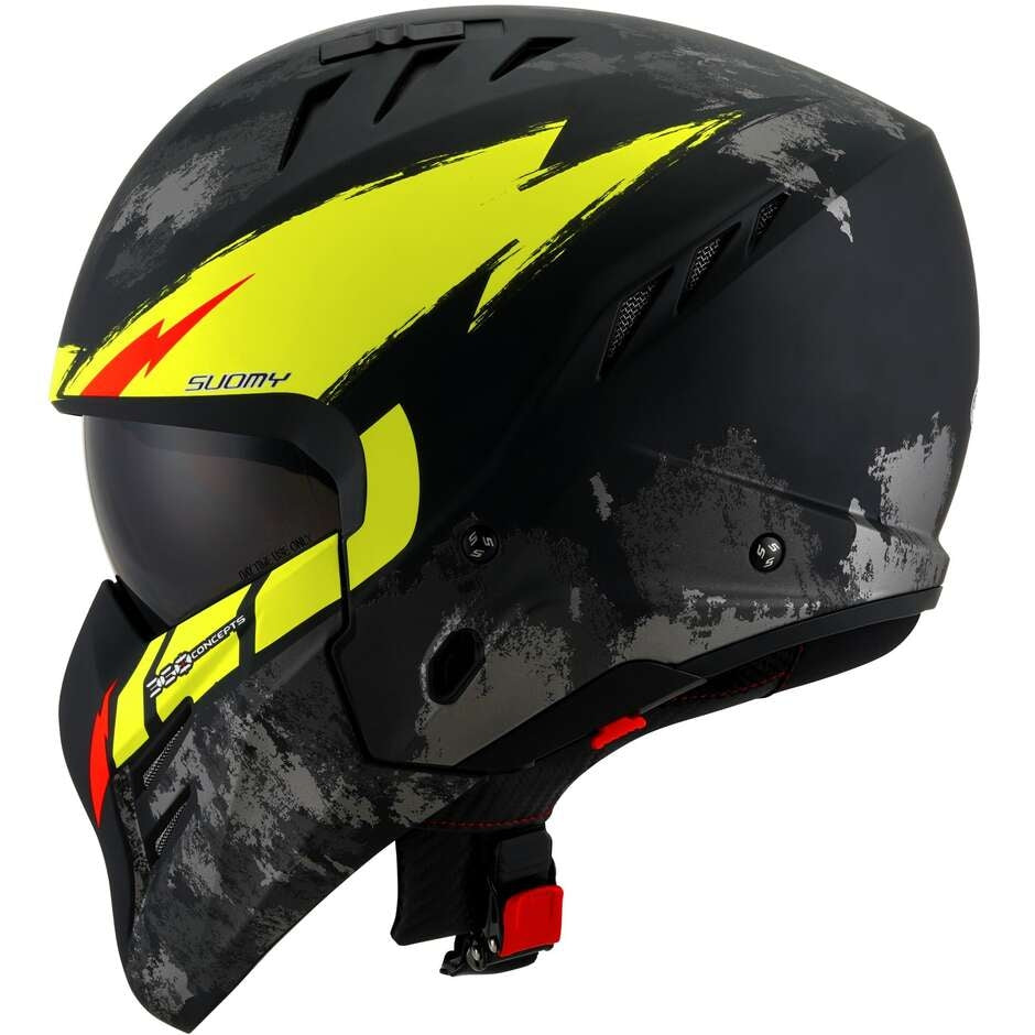 SUOMY-CASCOS ARMOR HI VOLT MATT BLACK/YELLOW - SECURTEX MOTOR S.L (t/a MaximoMoto)