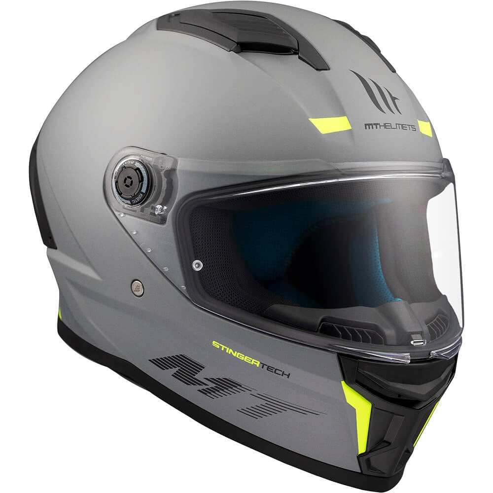 MT - Casco Integral Stinger 2 Solid A12 Gris/Matt - SECURTEX MOTOR S.L (t/a MaximoMoto)