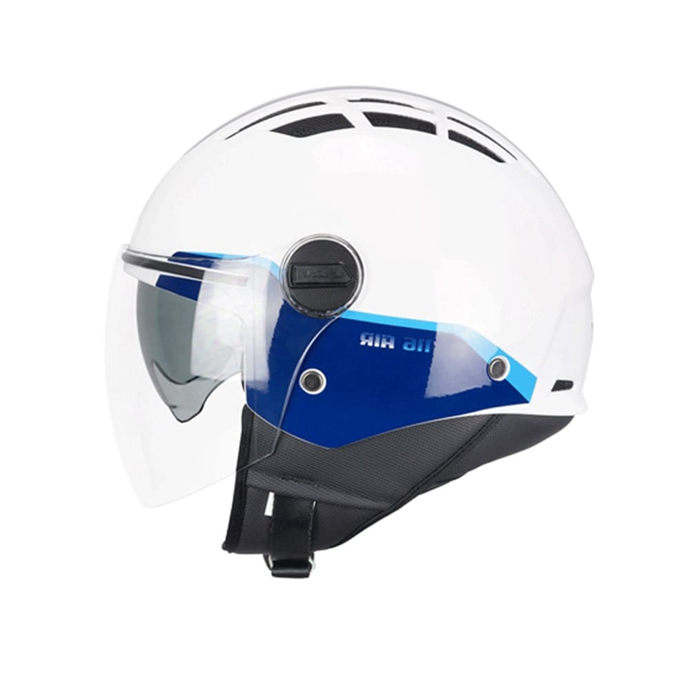 CGM 116G AIR BICO Scooter Urbano Jet Casco Blanco Azul