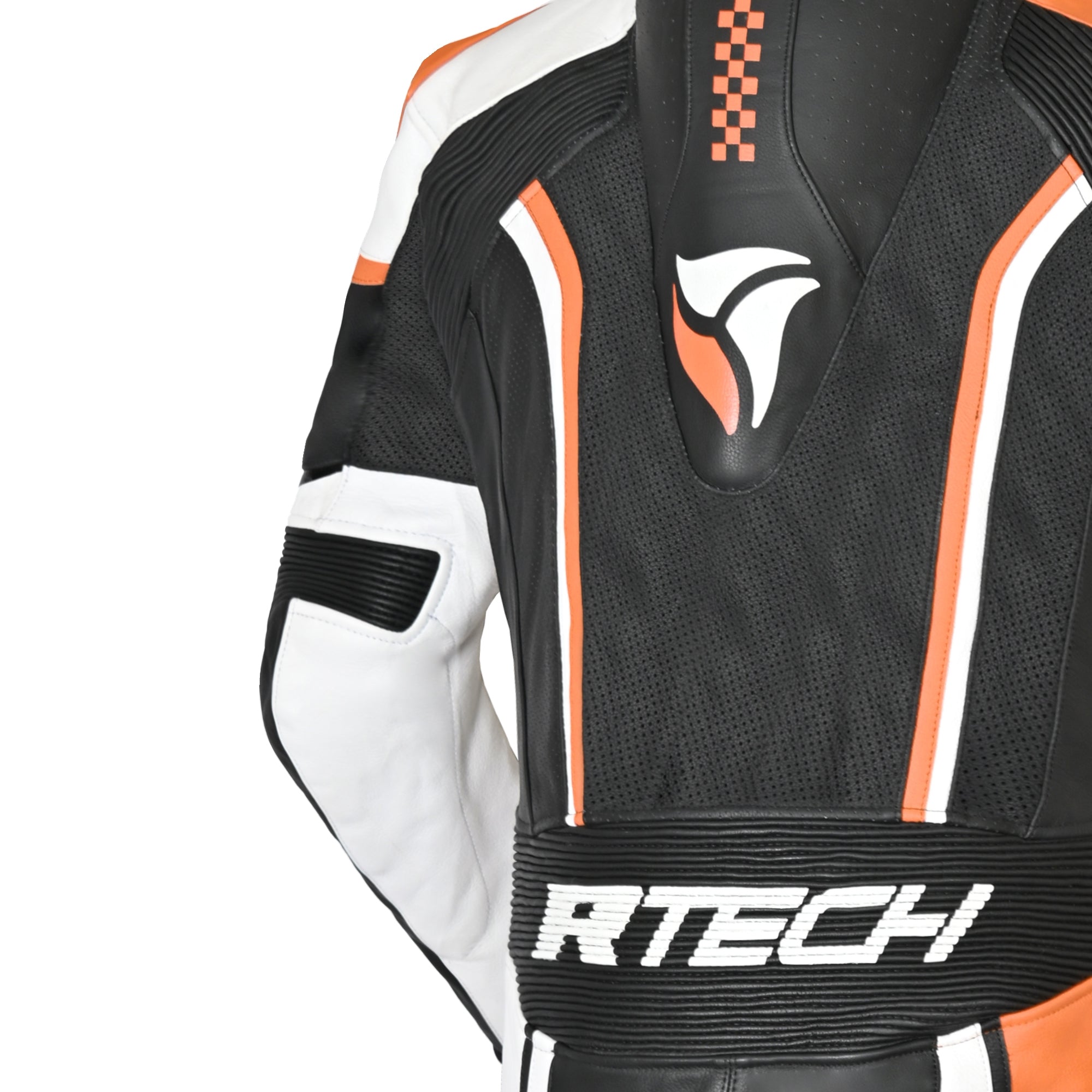 R-TECH -Mono 1 PC Hawk Negro/Blanco/Naranja - SECURTEX MOTOR S.L (t/a MaximoMoto)