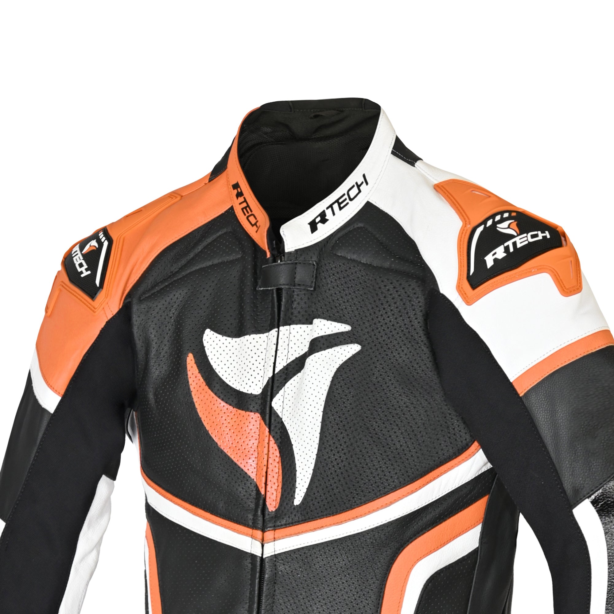 R-TECH -Mono 1 PC Hawk Negro/Blanco/Naranja - SECURTEX MOTOR S.L (t/a MaximoMoto)