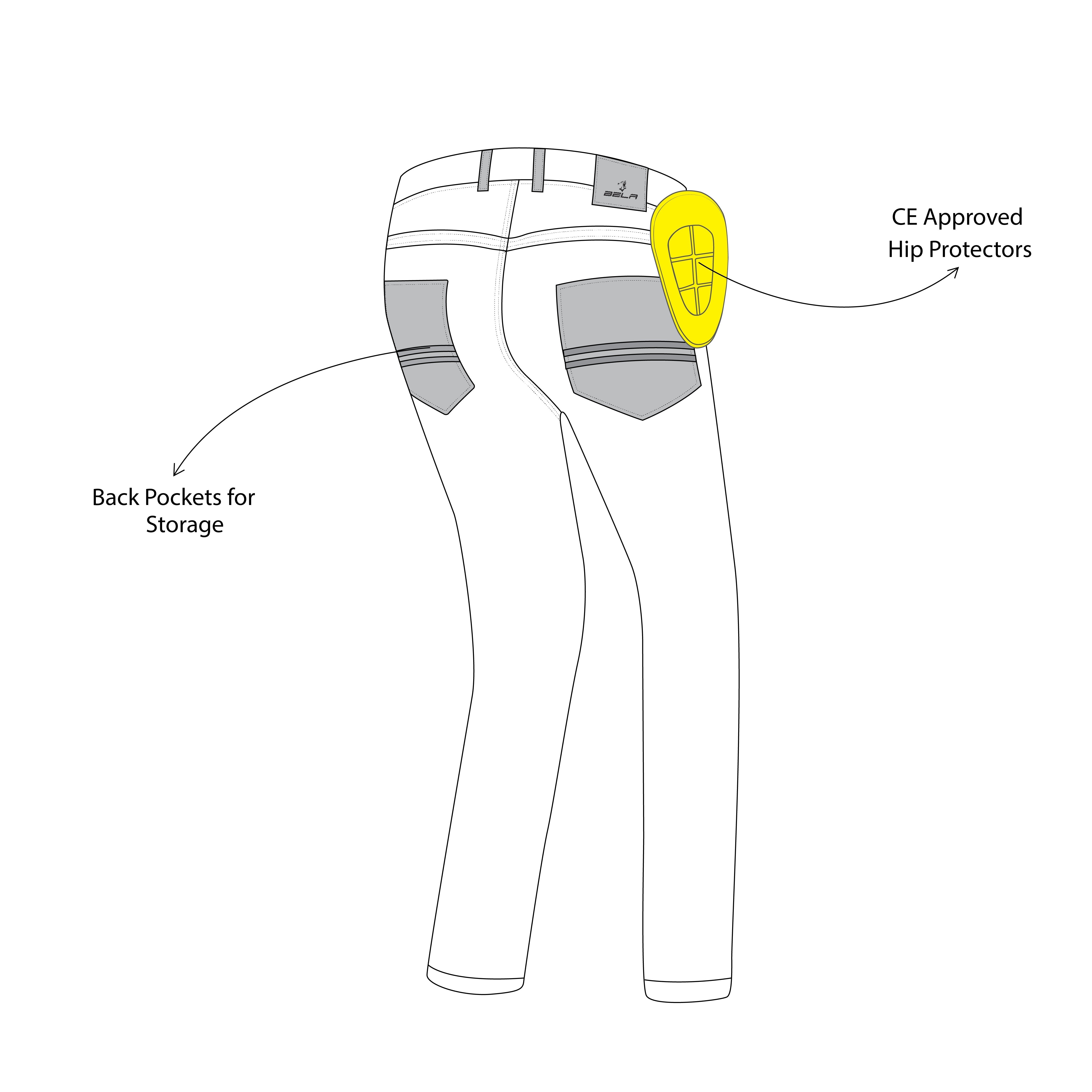 BELA - Pantalón Jeans Rio Ladies Negro - SECURTEX MOTOR S.L (t/a MaximoMoto)