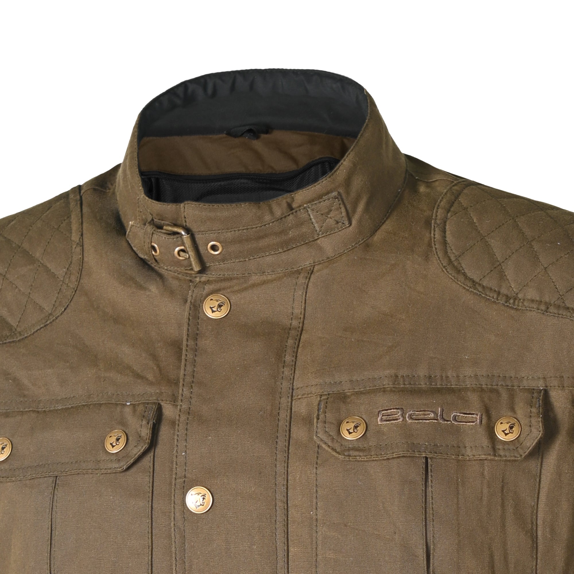 BELA  - Chaqueta Textil Clutch Wax Cotton Jacket Verde - SECURTEX MOTOR S.L (t/a MaximoMoto)