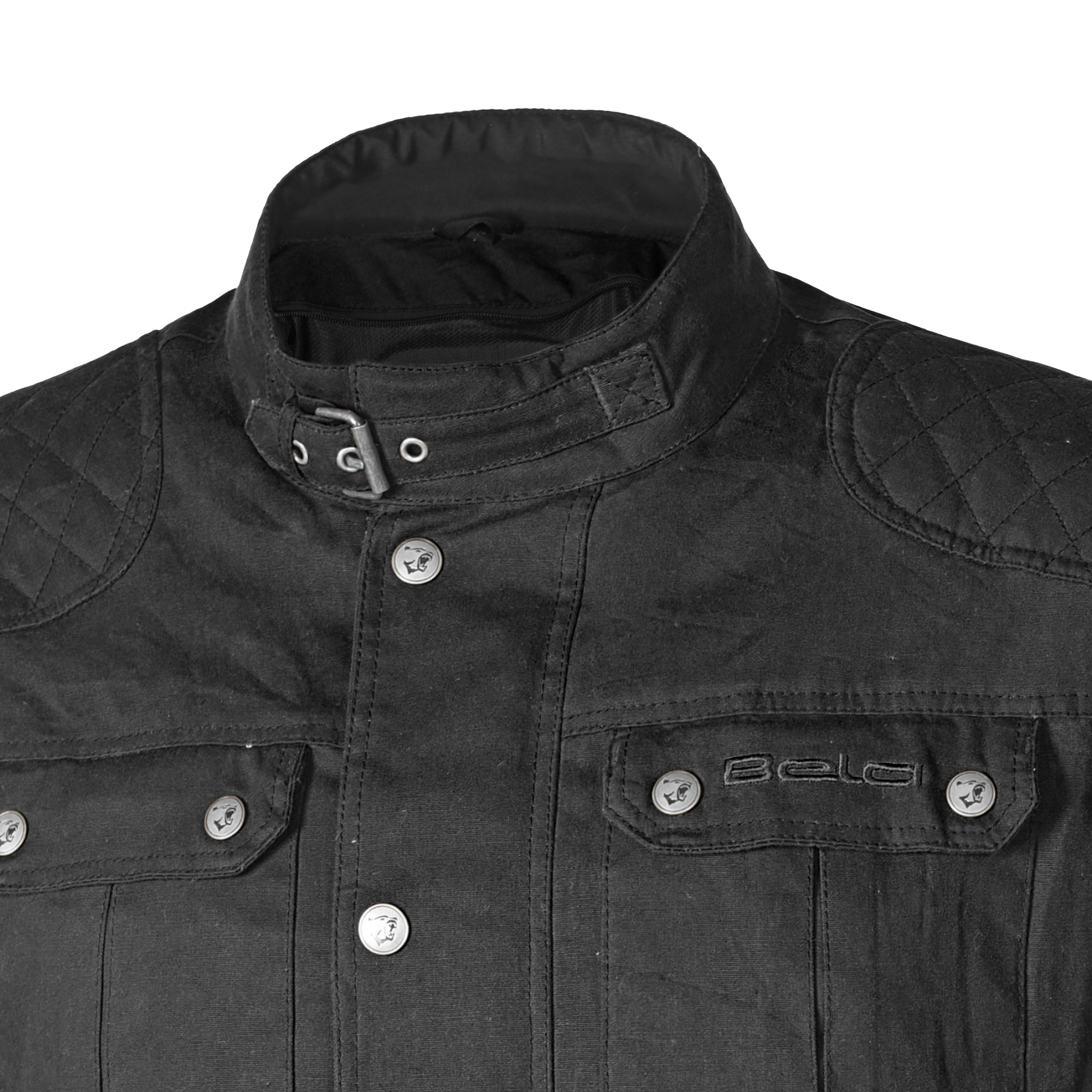 BELA  - Chaqueta Textil Clutch Wax Cotton Jacket Negro - SECURTEX MOTOR S.L (t/a MaximoMoto)