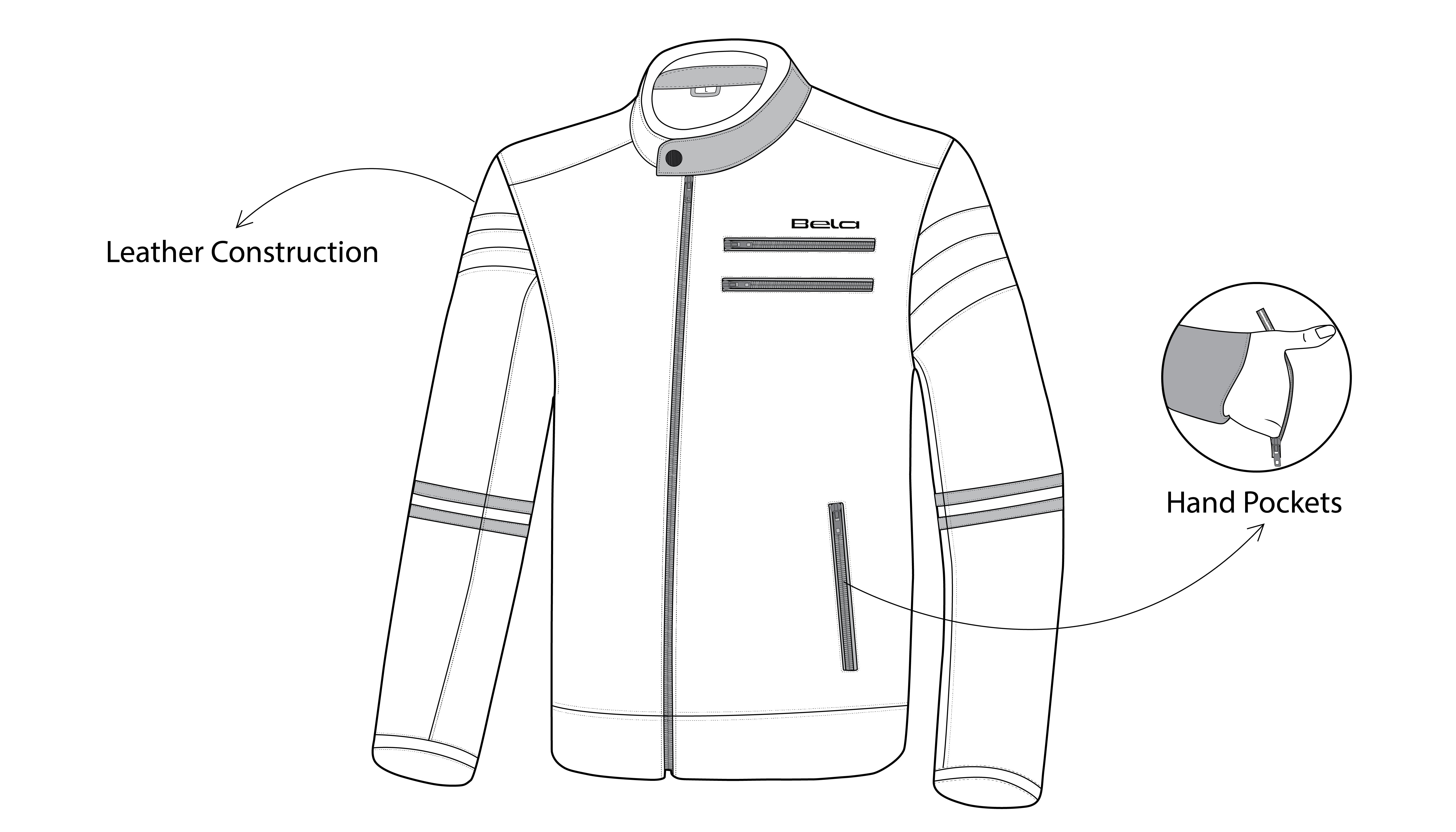 R-TECH - Chaqueta Piel Street Rider Marrón