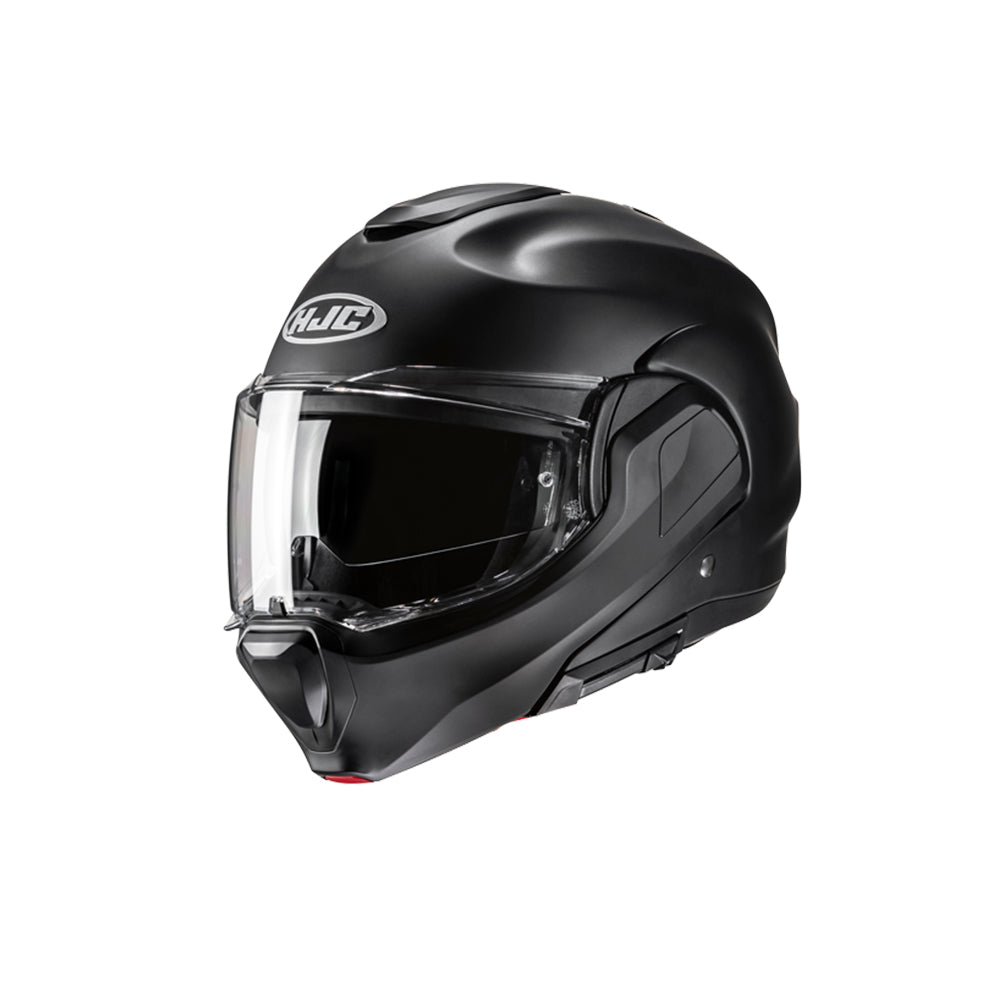 HJC F100 UNI integral de moto deportivo casco semi plano negro