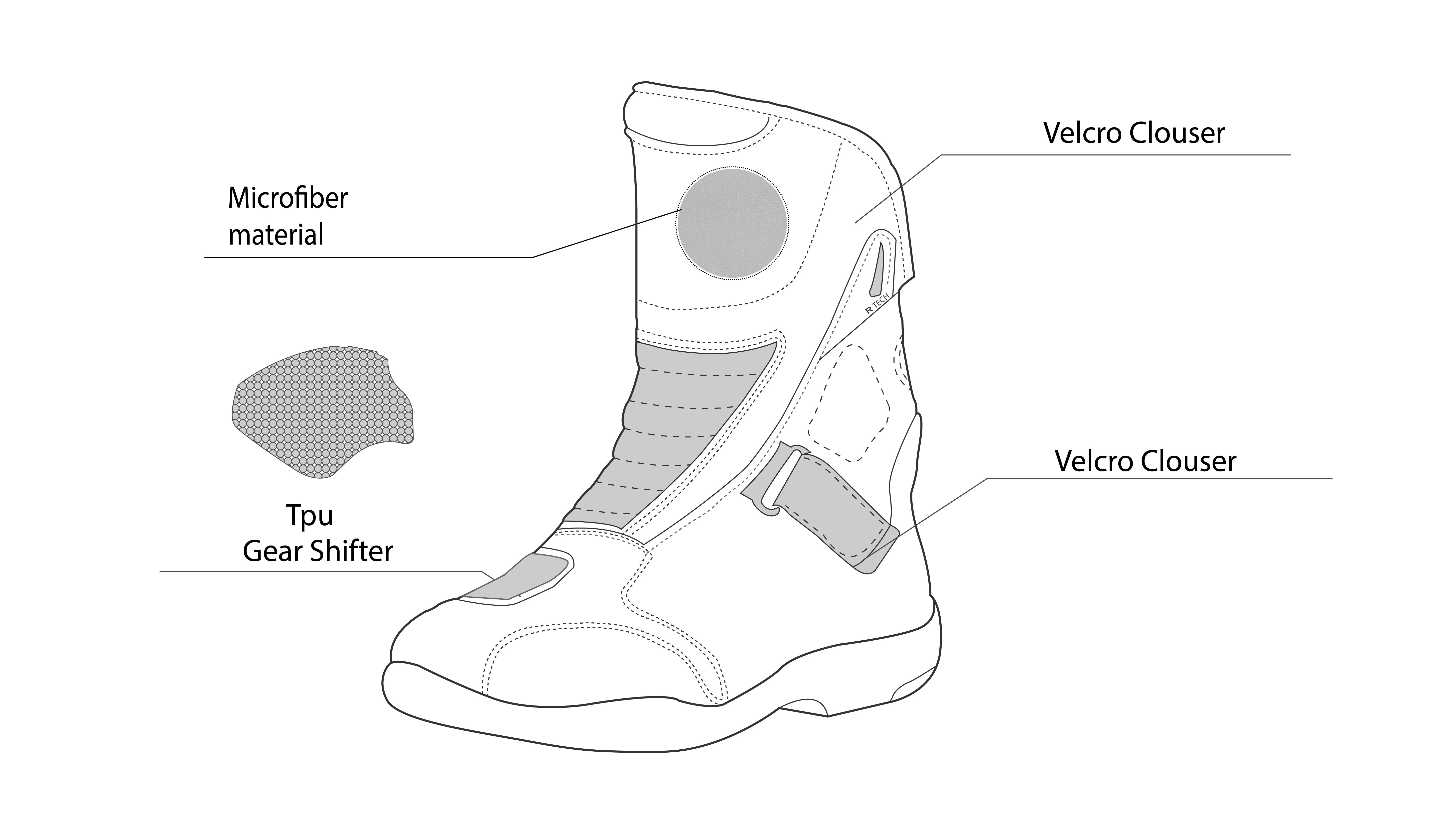 R-TECH - Botas Revo Touring Negro