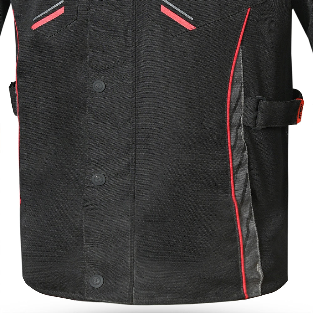 R-TECH Chaqueta Textil Knight Rider (Long) Negro/Antracita/Rojo - SECURTEX MOTOR S.L (t/a MaximoMoto)