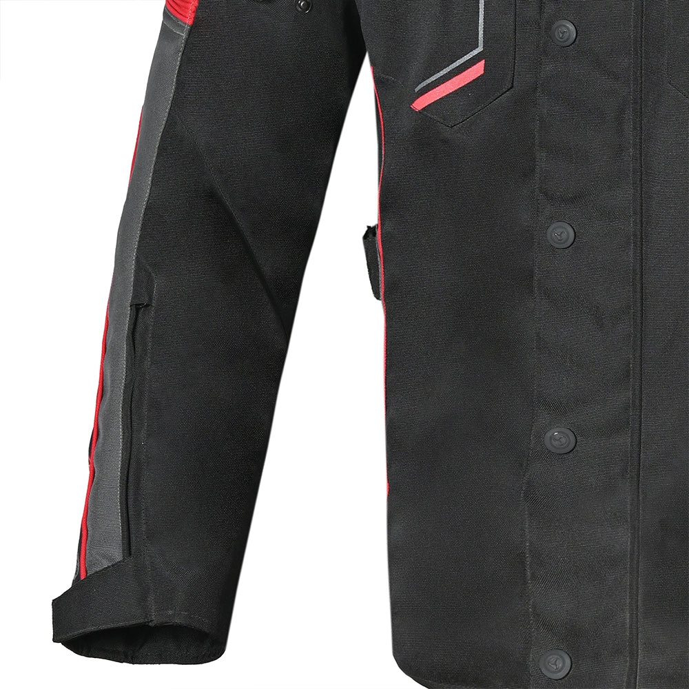 R-TECH Chaqueta Textil Knight Rider (Long) Negro/Antracita/Rojo - SECURTEX MOTOR S.L (t/a MaximoMoto)