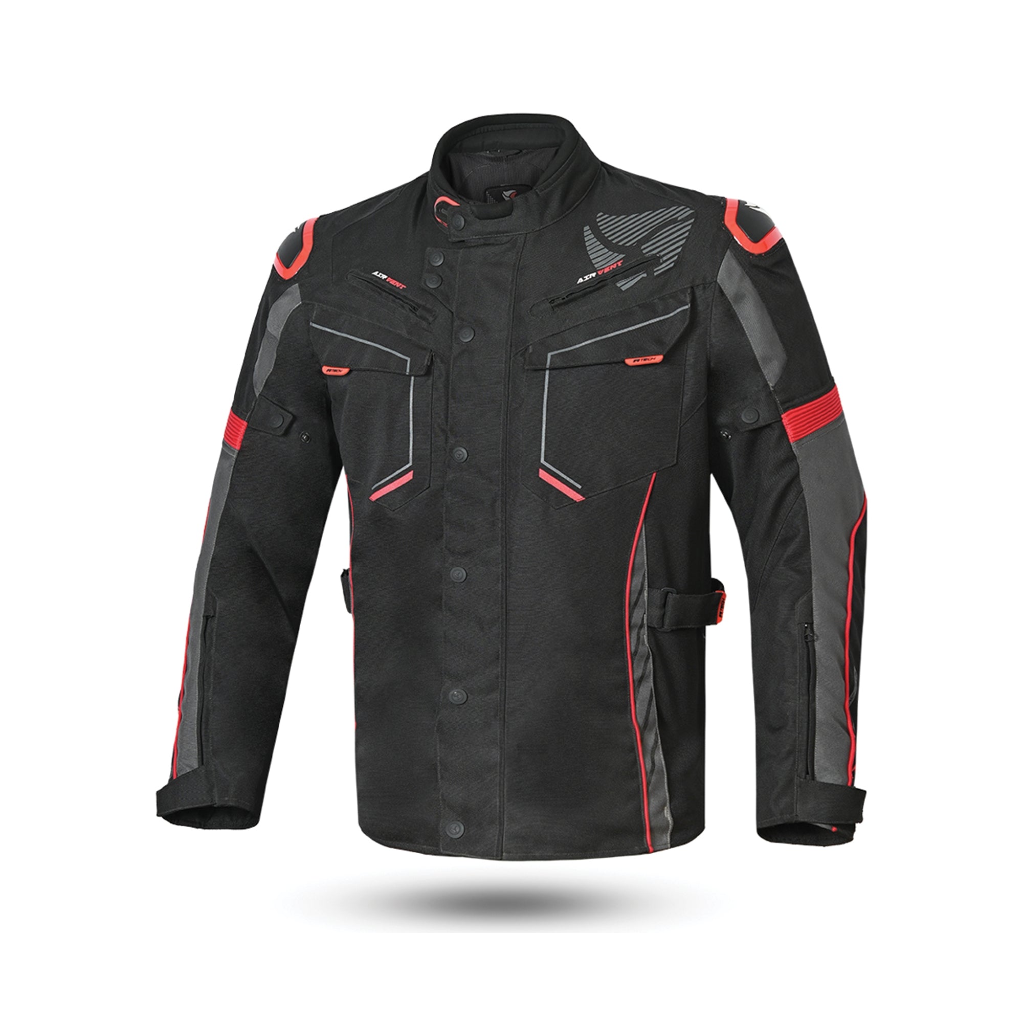 R-TECH Chaqueta Textil Knight Rider (Long) Negro/Antracita/Rojo - SECURTEX MOTOR S.L (t/a MaximoMoto)