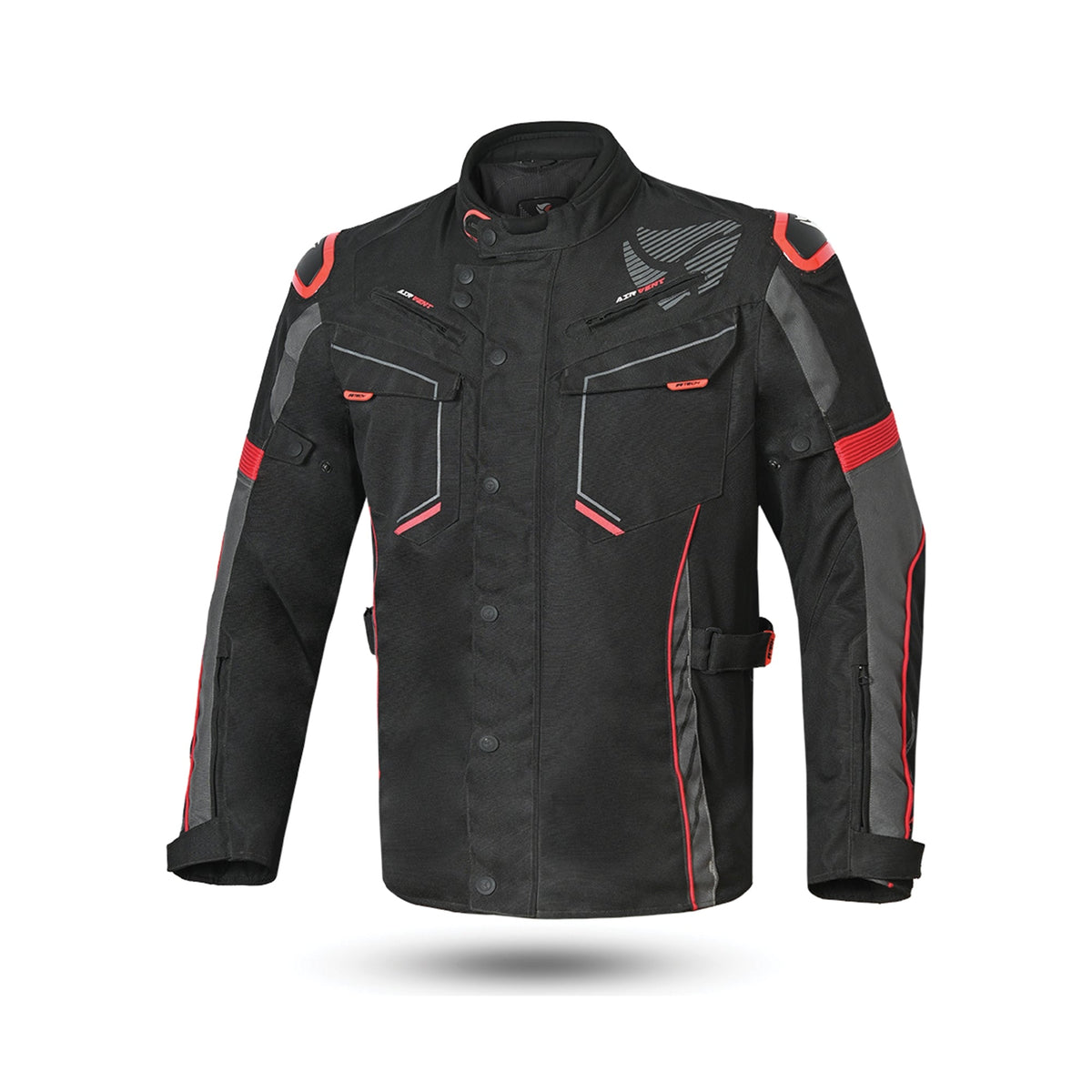 R-TECH Chaqueta Textil Knight Rider (Long) Negro/Antracita/Rojo - SECURTEX MOTOR S.L (t/a MaximoMoto)