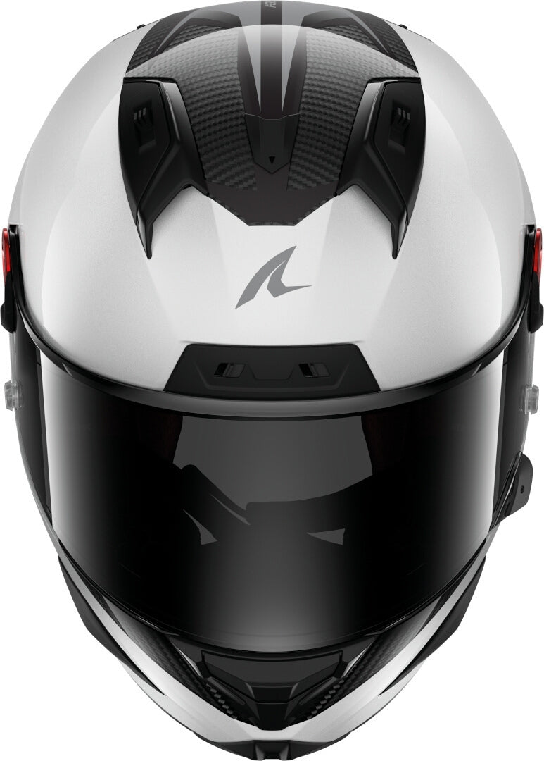 SHARK - AERON-GP BLANK SP Carbon White Anthracite - SECURTEX MOTOR S.L (t/a MaximoMoto)