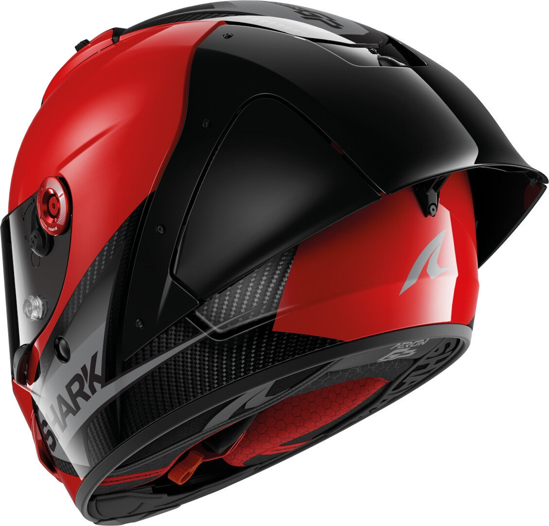 SHARK - AERON-GP BLANK SP Carbon Red Anthracite - SECURTEX MOTOR S.L (t/a MaximoMoto)