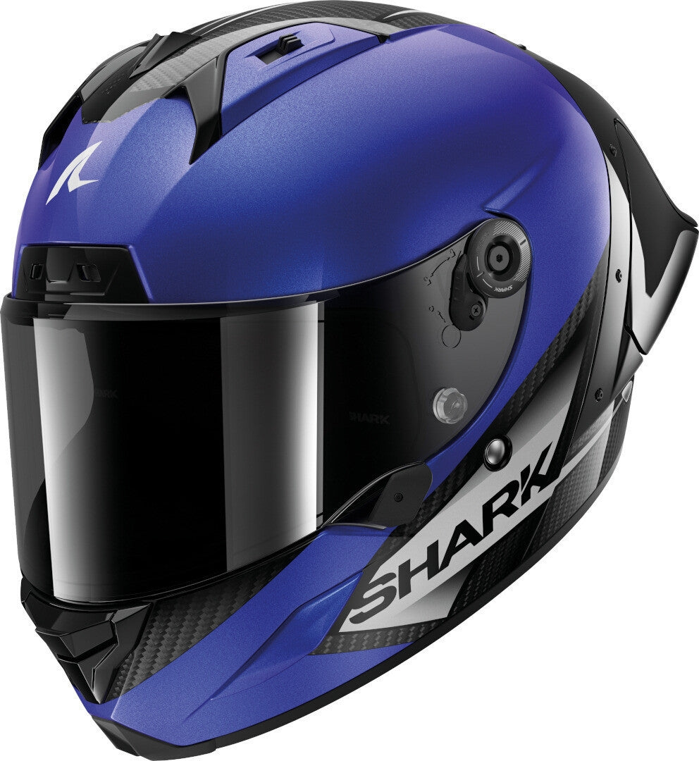 SHARK AERON-GP BLANK SP CASCO Carbono Azul Antracita