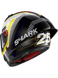 SHARK - AERON-GP REPLICA RAUL FERNANDEZ SIGNATURE Carbon White Yellow - SECURTEX MOTOR S.L (t/a MaximoMoto)