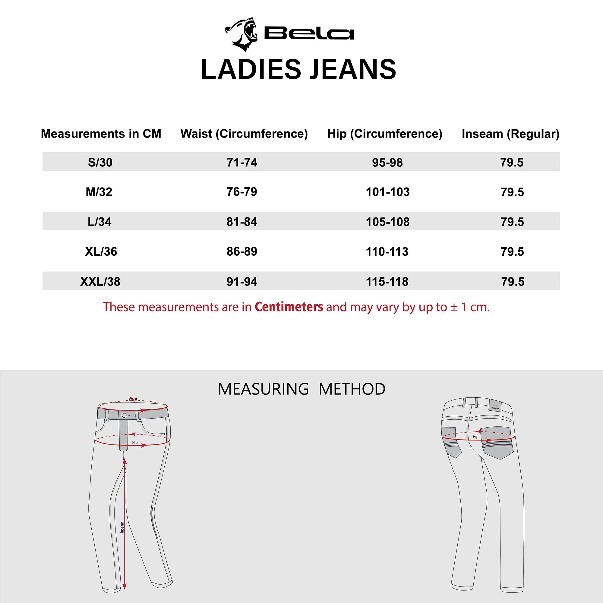 BELA - Pantalón Jeans Shirley Granate - SECURTEX MOTOR S.L (t/a MaximoMoto)