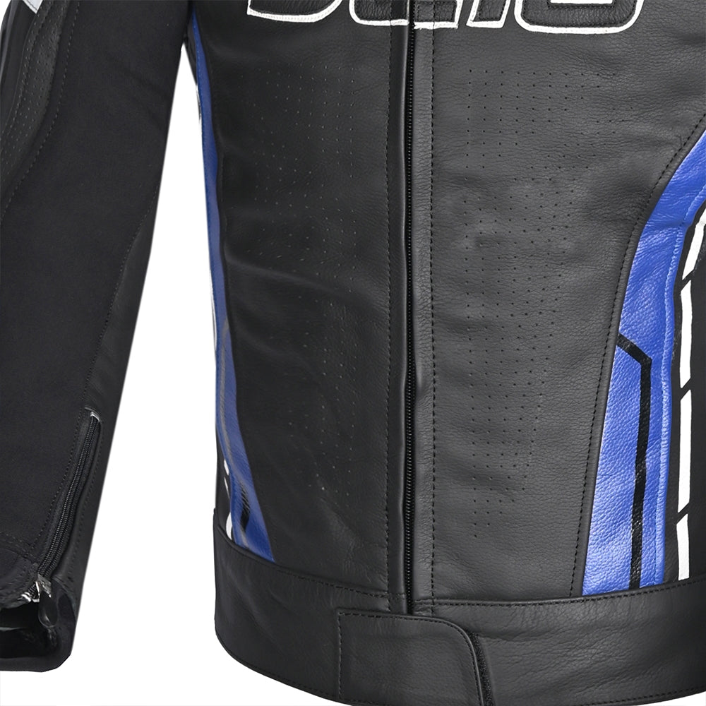 BELA - Chaqueta Piel Rocket man Negro/Azul - SECURTEX MOTOR S.L (t/a MaximoMoto)