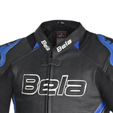 BELA - Chaqueta Piel Rocket man Negro/Azul - SECURTEX MOTOR S.L (t/a MaximoMoto)