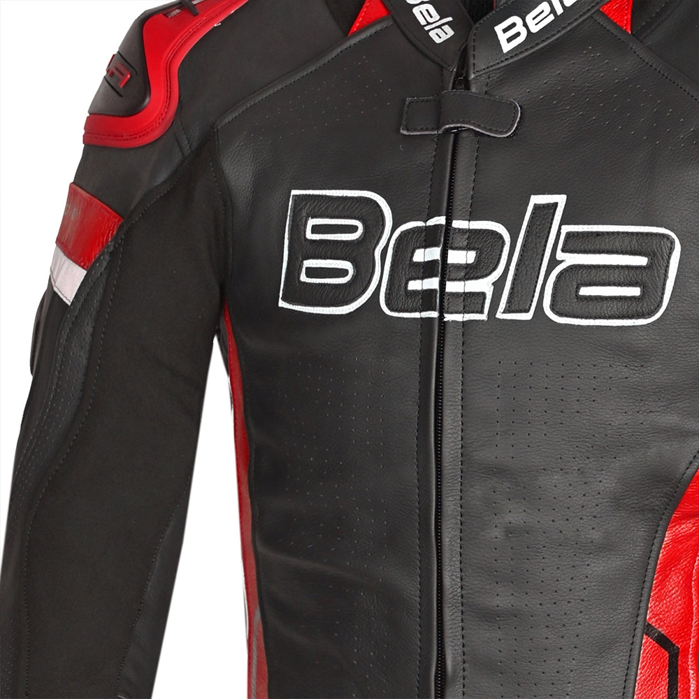 BELA - Chaqueta Piel Rocket man Negro/Rojo - SECURTEX MOTOR S.L (t/a MaximoMoto)