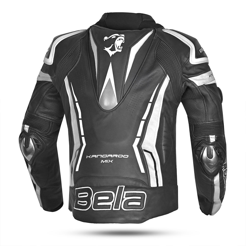 BELA - Chaqueta Piel Rocket man Negro/Blanco - SECURTEX MOTOR S.L (t/a MaximoMoto)