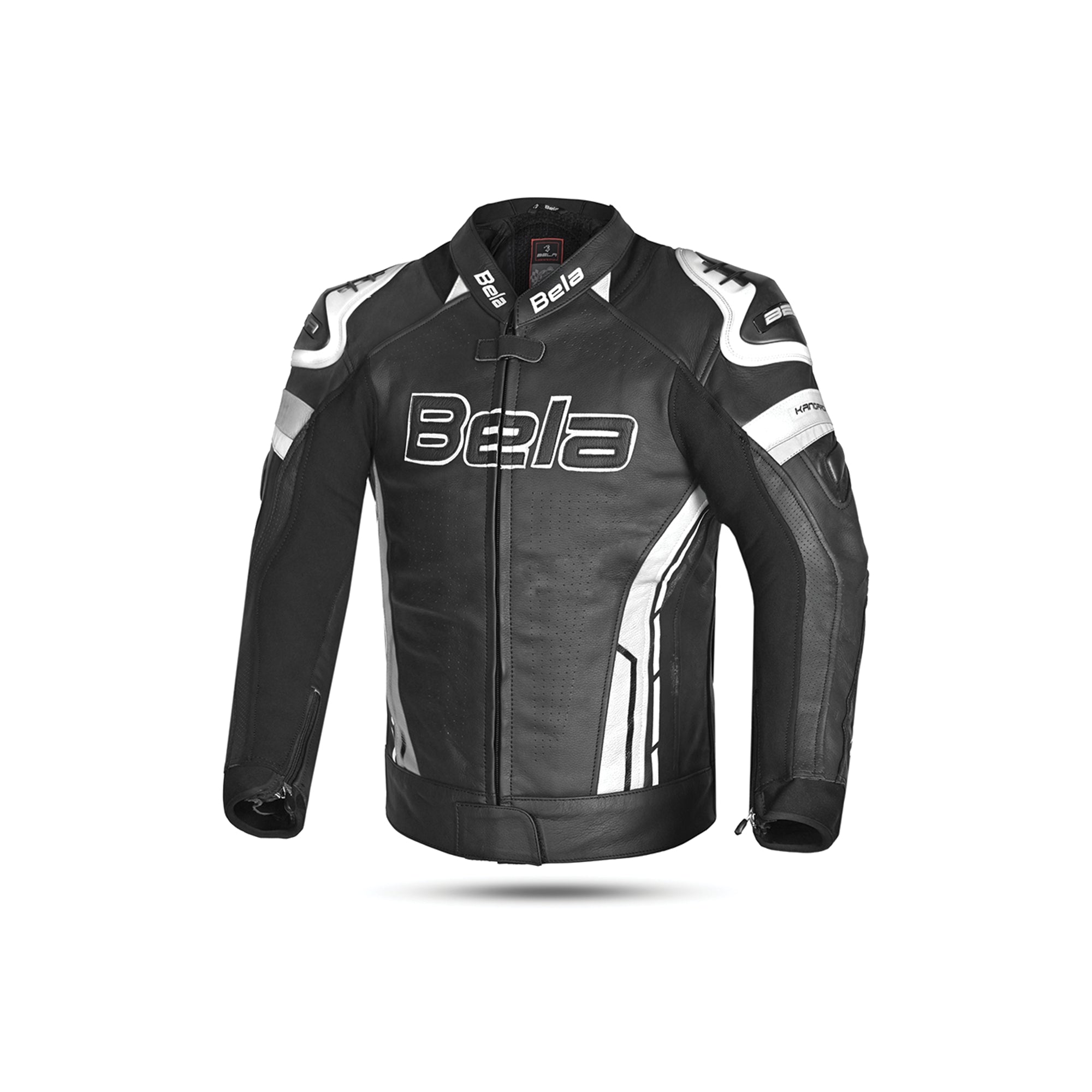 BELA - Chaqueta Piel Rocket man Negro/Blanco - SECURTEX MOTOR S.L (t/a MaximoMoto)