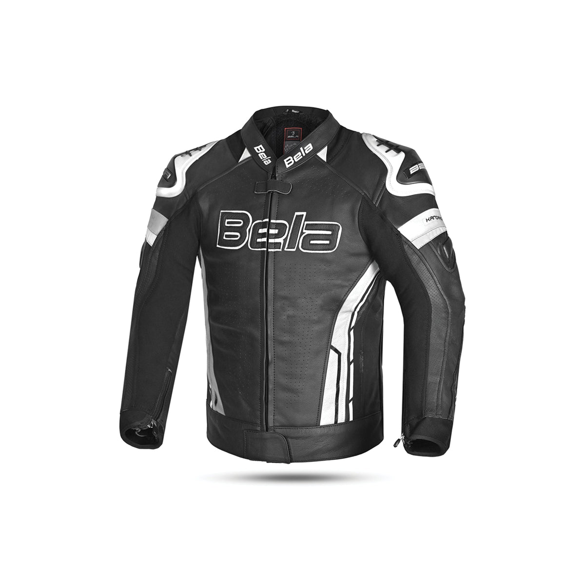 BELA - Chaqueta Piel Rocket man Negro/Blanco - SECURTEX MOTOR S.L (t/a MaximoMoto)