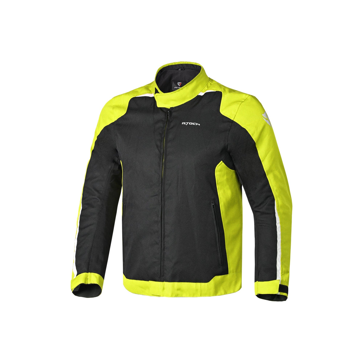 R-TECH - Chaqueta Textil Motril Negro/Amarillo Fluor