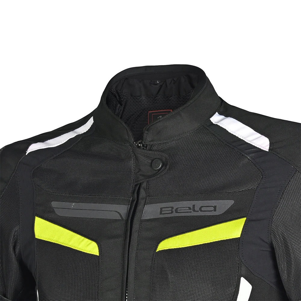 BELA - CHAQUETA TEXTIL SPRINTER NEGRO/AMARILLO FLUOR - SECURTEX MOTOR S.L (t/a MaximoMoto)